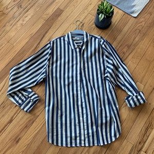 Madewell Lightweight Blue & Cream Bold Stripe SzXL